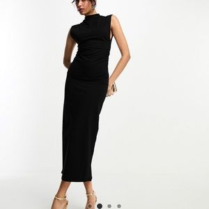 Long blank elegant dress. Worn once ! Asos Designs, original pic added